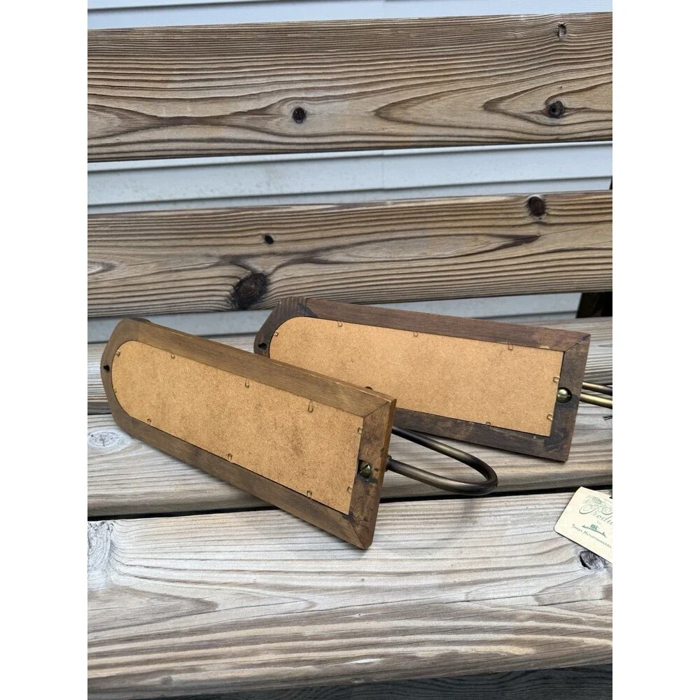 Vintage NEW Three Mountaineers Wall Sconces Pair 17